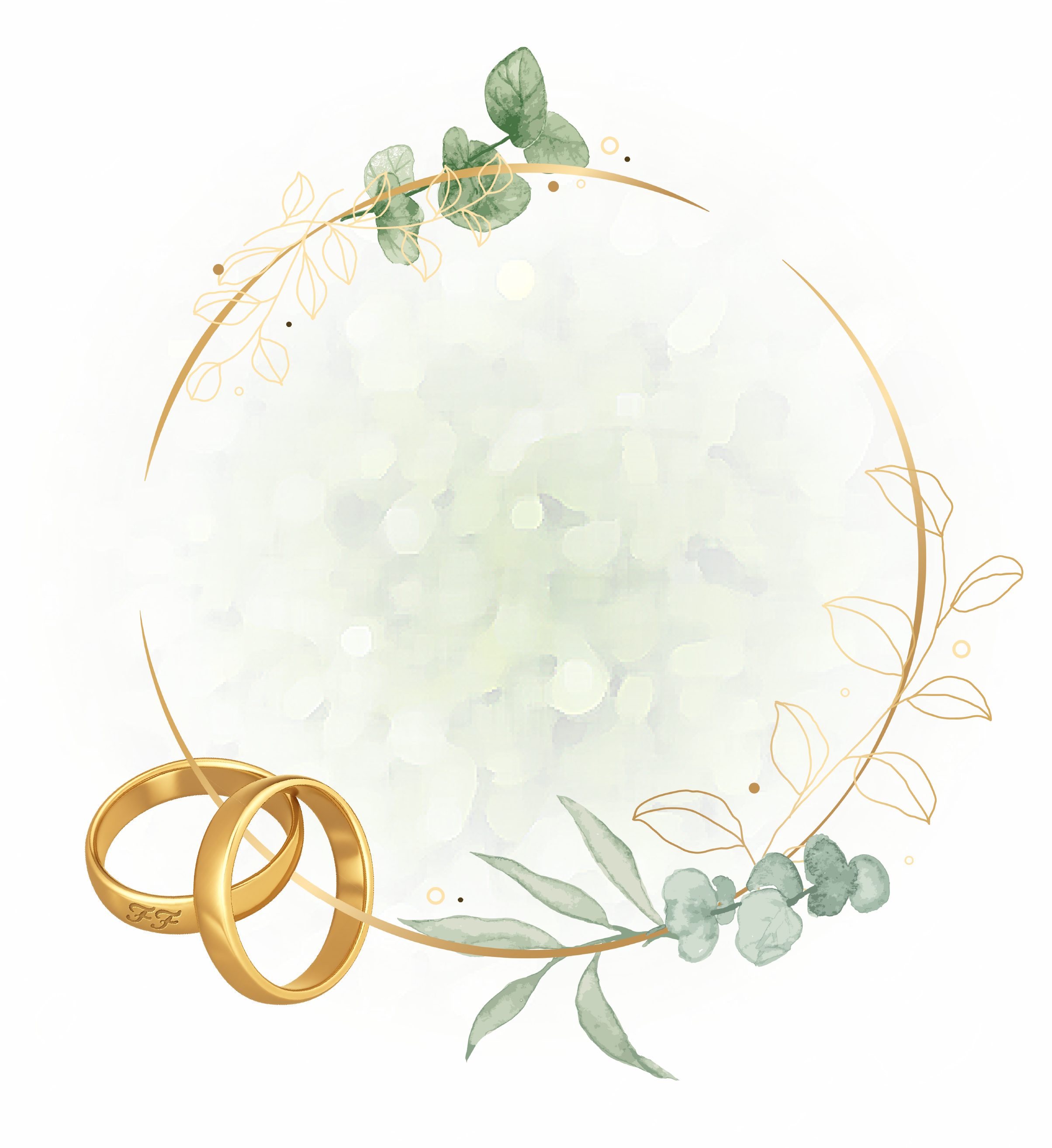 Golden frame decoration